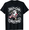 Holy Cow It's Christmas Funny Cow Lover Farm Animal Costume T-Shirt