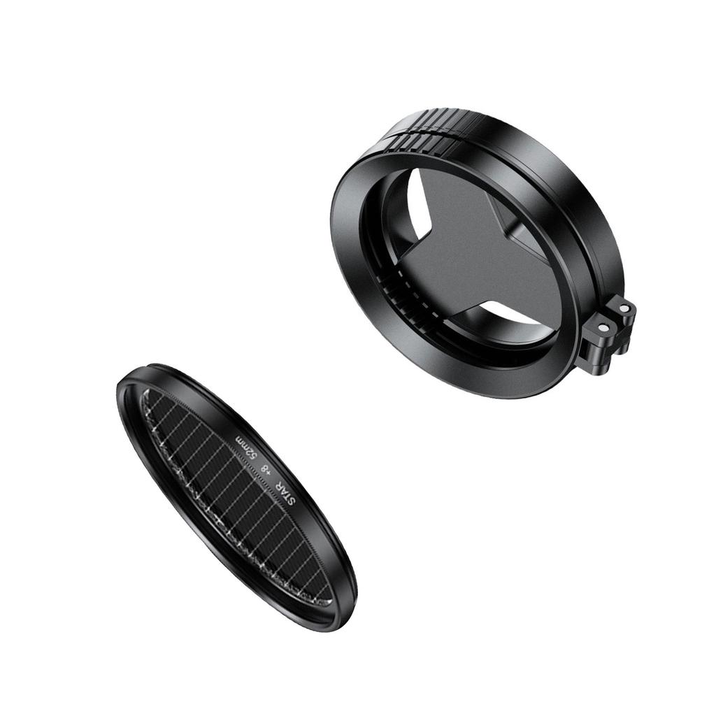 2 in 1 Magnetic Phone Filter Lens 52mm CPL Polarized Star Filters Glare Reduction Foldable Polarized Lens &