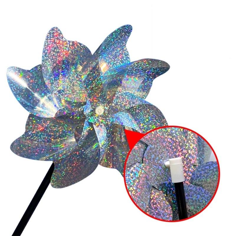 

Pet Balcony Bird Repelling Windmill Reflective Orchard Garden Bird Scarer 8-piece windmill