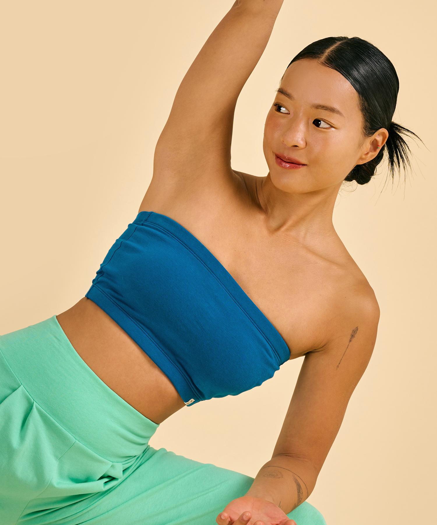 Diyani Namaste Short Tube Top (Blue) Free