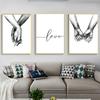 3Pcs 21x30cm Simple Abstract Drawing Hand Letter Wall Art Canvas Painting Picture Decoration