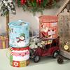 New Tinplate Christmas Tin Box Cute Festival Ornaments Candy Box New Year Party Supplies Candy Storage Containers
