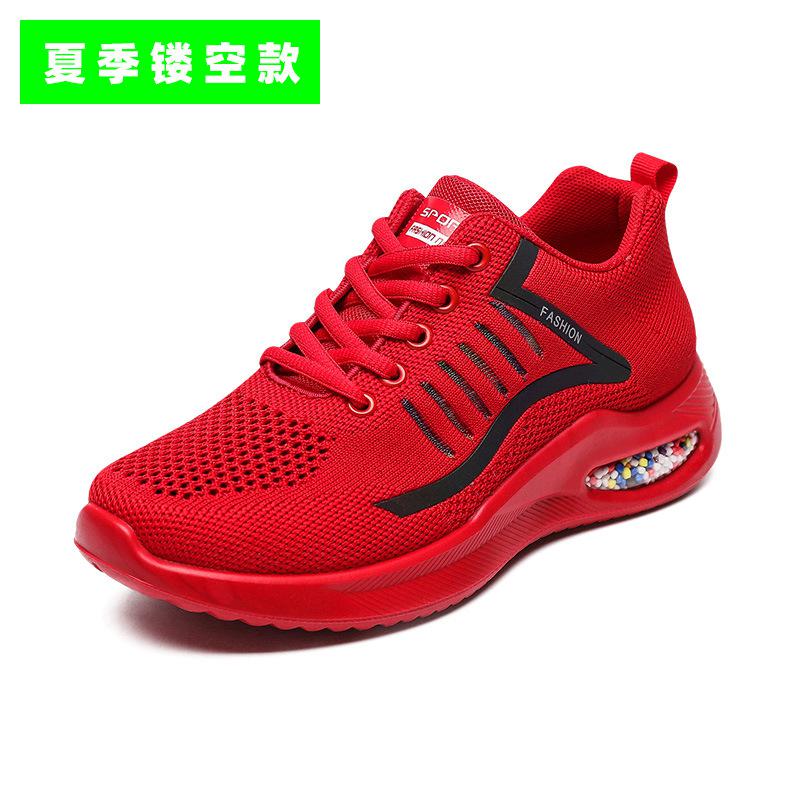 Fashion Women Casual Sports Shoes Red Outdoor Running Tennis Shoes Women Student Sneakers Breathable Female Shoes Woman Basket Femme
