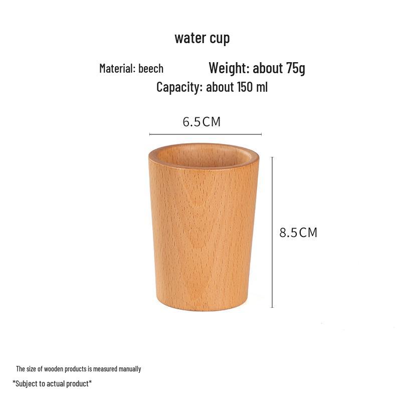 Japanese High-Temperature Resistant Jujube Wood Tea Mug