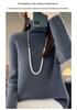 Women's High-Neck Thick Knit Sweater, Autumn/Winter Korean Style, Loose Fit, Slouchy Neck Knitwear