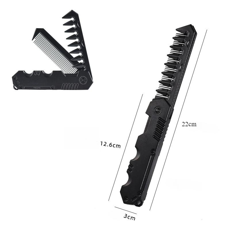 Multifuncional Pocket Folding Comb Plastic Wide Tooth Oil Head Comb Beard Combing Barber Hair Clipper Comb Salon Styling Tools