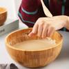 Japanese Salad Wooden Bowl Large Bamboo Bowl Stirring Powdered Mask Chinese Medicine Noodle Noodle Ramen Bowl Tableware