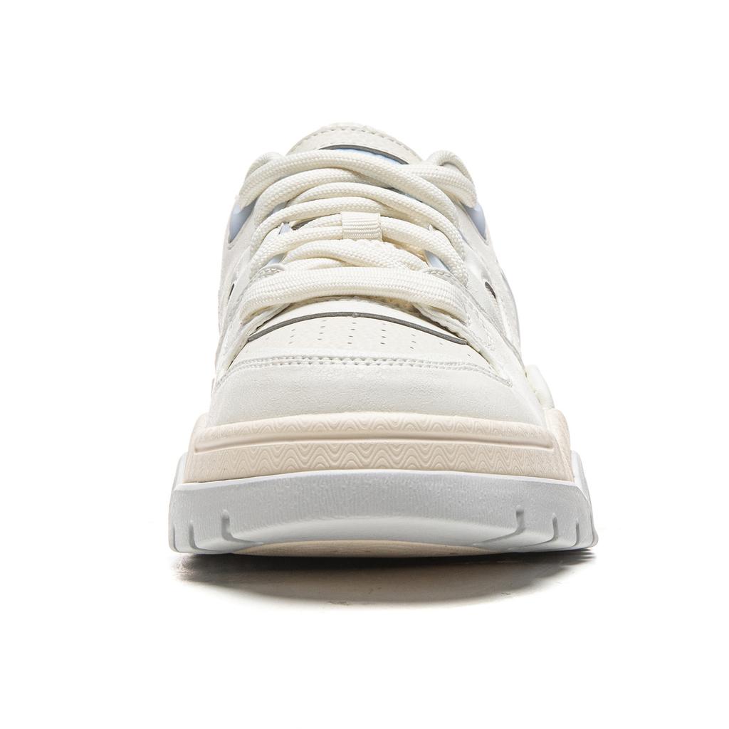 Li Ning Trendy Leap Skateboard Shoes Women's Low top Champagne White/Cloud Blue AGCW166-2