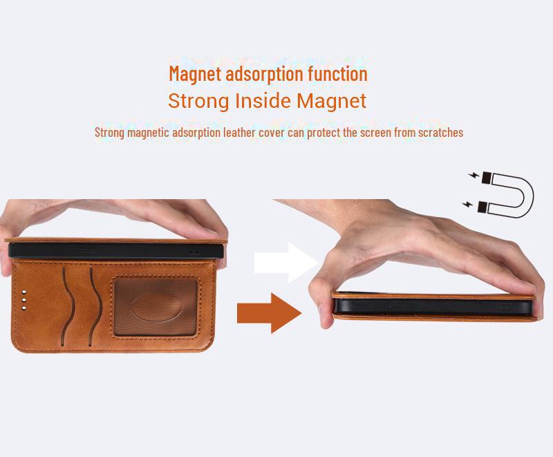 iPhone 12 Pro Max Calf Pattern Flip Cover: Magnetic, Protective, Leather Case