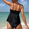 Women's Split Sexy Black Skirt Sling Swimsuit