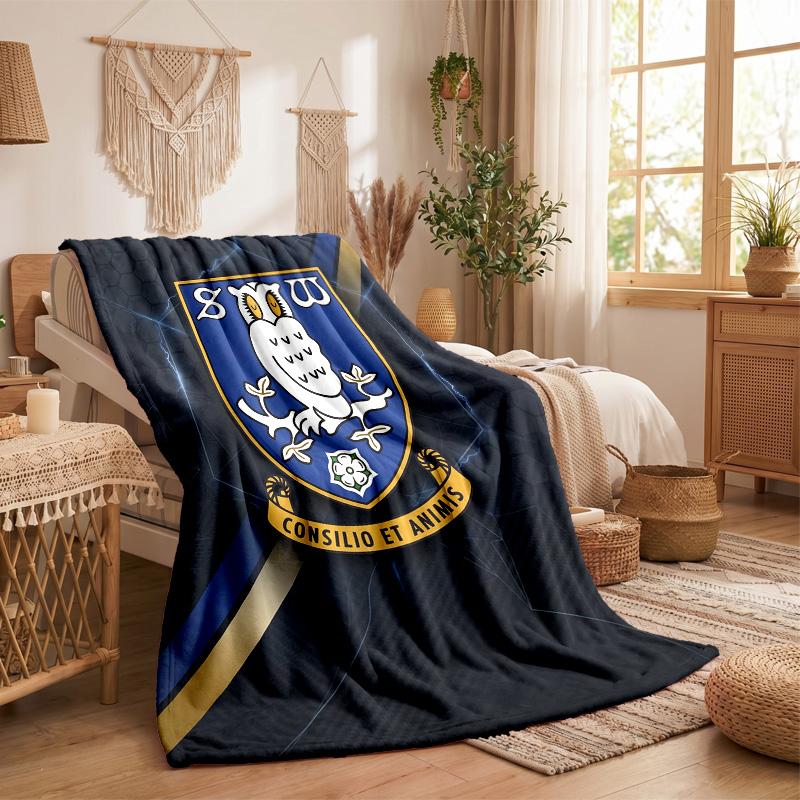 Sheffield Wednesday Theme Fleece Blanket Cozy Soft Plush Blanket For Bedroom Couch Travel
