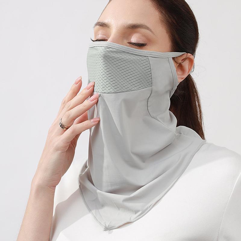 Half Face Mask Mesh Face Mask Uv Protection Neck Protector Summer Thin Sunshade Sports Windproof Cycling Mask