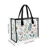 Floral Print Tote Bag for Women Fashion Daily Use Casual Shoulder Bag Large Capacity Handbag for Shopping Work Travel Cute Aesthetic Flower Pattern La