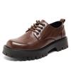 Dress Big Head Trend Low Top Martin Boots Platform Casual Men's Shoes Leather Shoes Breathable British Style 2025