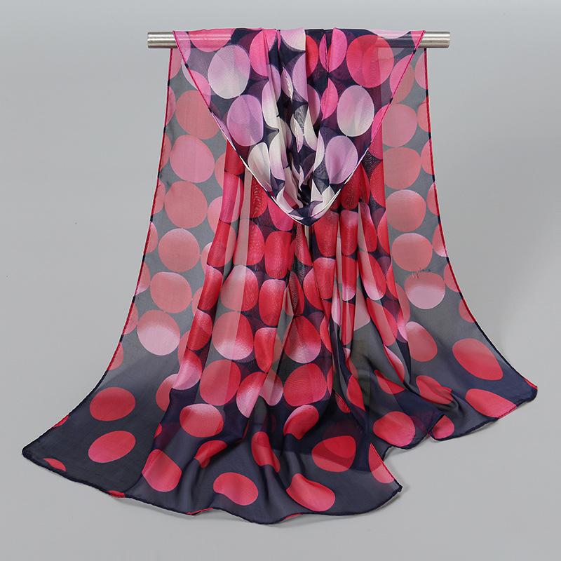 1Pc Muslim Chiffon Hijab Scarf For Women Summer Print Thin Scarves Soft Shawl Foulard Viscose Autumn Female Sunscreen Wrap Shawl