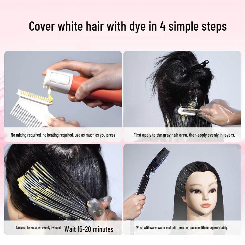 CLELO Xuanruo Crema Colorante per Capelli Giapponese - Formula a Base Vegetale per Copertura dei Capelli Grigi