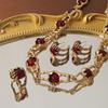 Vintage French Court Style Personalized Fish Bone Spine Necklace Bracelet Earring Set