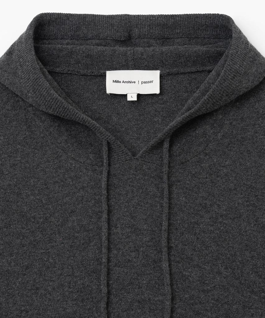 MILLO ARCHIVE [Ma X Paser] Rev Knit Hoodie [Melange Gray]