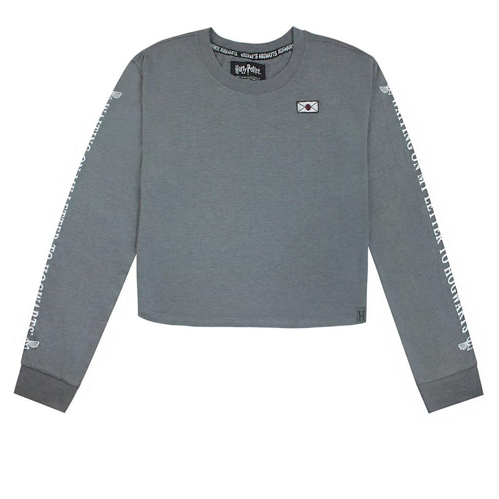 HARRY POTTER Womens/Ladies Waiting On My Letter Cropped Sweatshirt