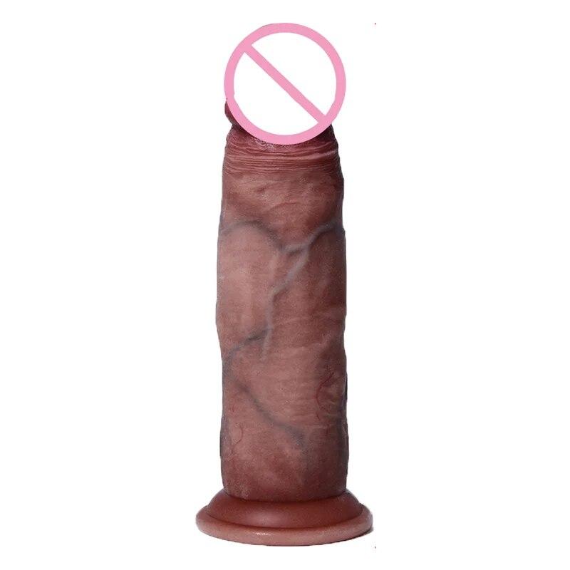 Realistiškas varpos slankiojančios apyvarpės modeliavimas Minkšti dildo sekso žaislai Didžiulis Dick Clitoris Stimuliuojantis sekso įrankiai Moterų masturbatorė
