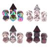 Different Number of Faces 7Pcs/Pack Zinc Alloy Dice Game Props Educational Toys for Children Multi-faceted Digital Dice