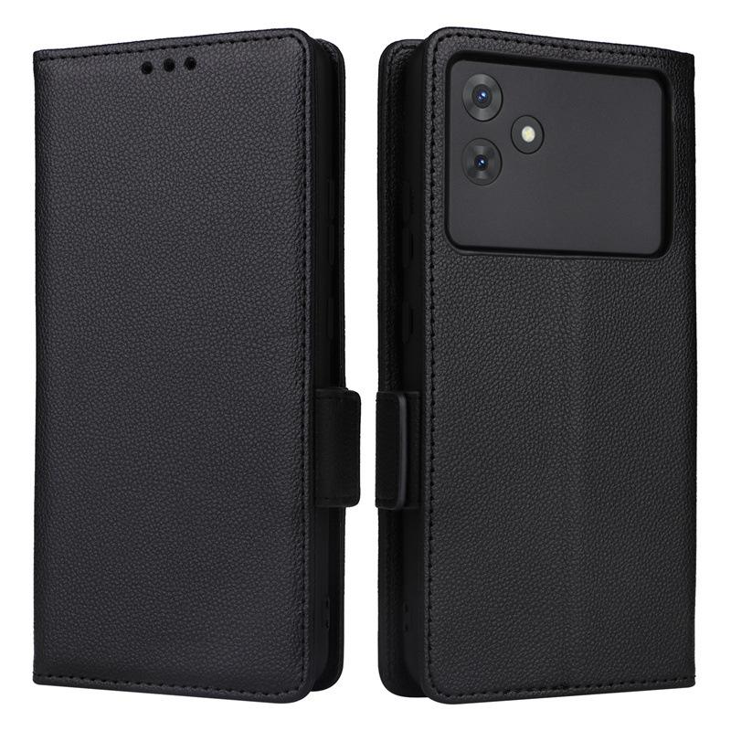 Klapphüllen für Cubot Note 21 Lederhülle Litschi-Muster Klapp-Folio-Ständer Handyhülle mit Kartenhalter