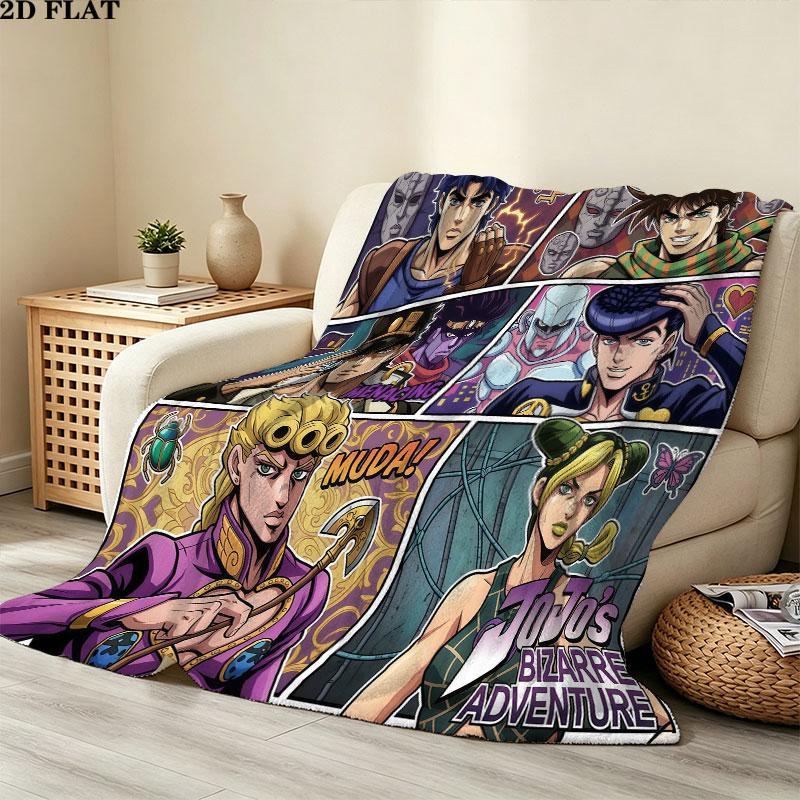 1pz Coperta in Flanella con Fantasia di Jojo's Bizarre Adventure Adatta a Tutte le Stagioni per Arredamento Casa Calore e Comfort Regali Regalo Festivo