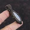 Colgante de piedra lunar arcoíris envuelto en alambre de cobre, joyería de piedras preciosas de alta calidad, colgante hecho a mano, increíble colgante de joyería de cobre para regalo