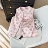 6429 New vest spring and summer pink purple brocade jacquard disc buckle sleeveless vest