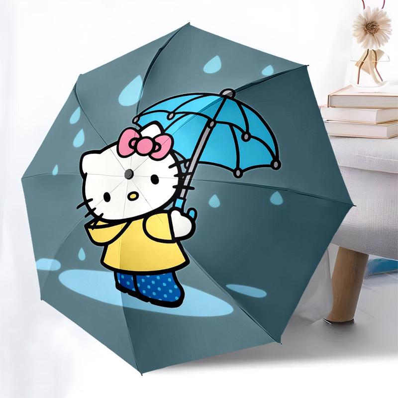 1pc Hello Kitty Day Umbrella with Plastic Handle,Suitable for All Seasons Home Travel Outdoor UmbrellaSanlio363