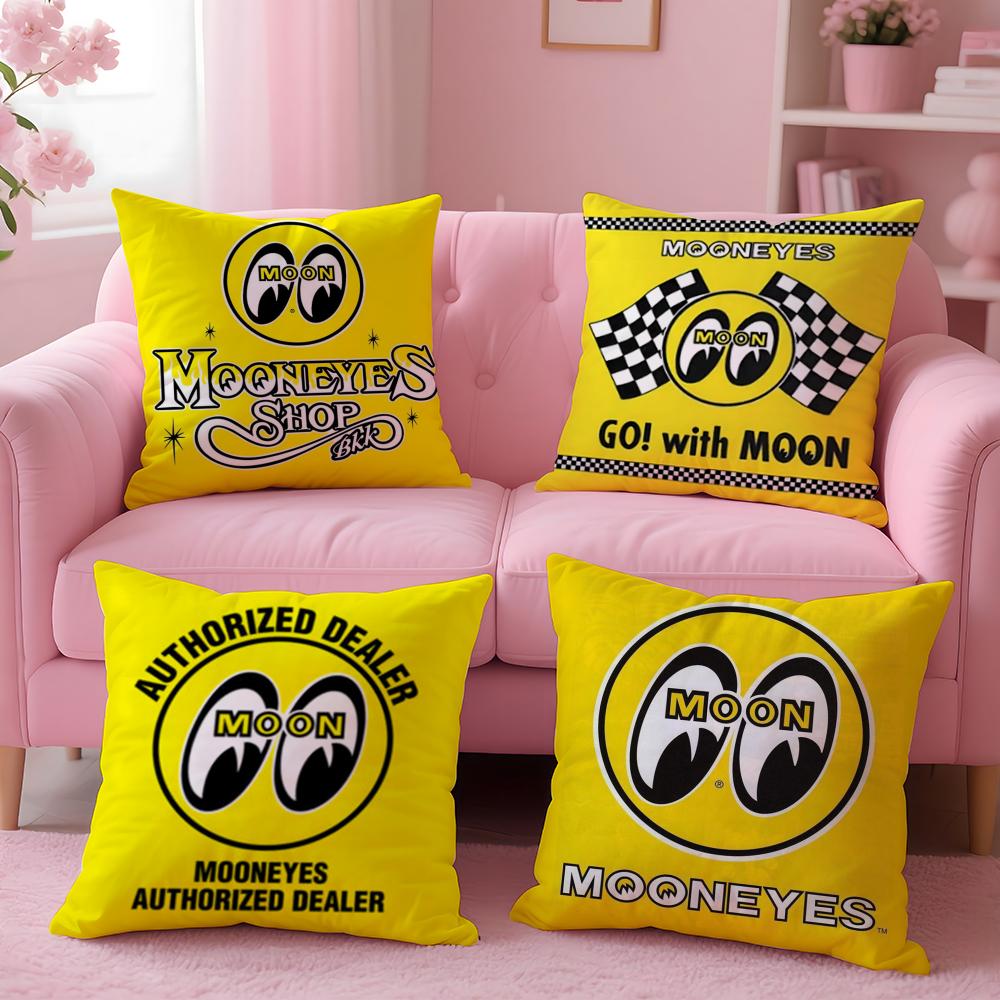 Cute Cartoon M-MooneyesS Cushion Cover Comfortable Reversible Pillow Cover Ideal for Car Sofa Bedroom & Beyond