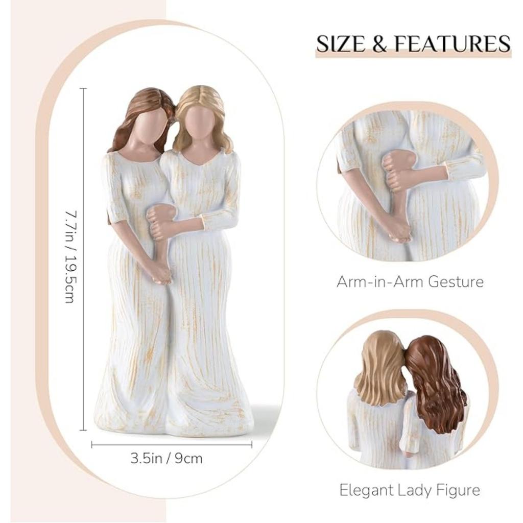 Sister Figurines Gift, Sister Birthday Gifts from Sister: Friendship Christmas Thanksgiving Gift for Sisters Best Friends Women