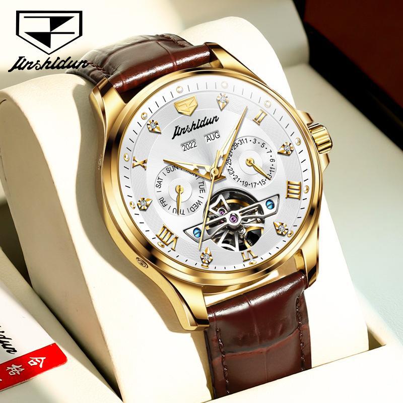 JINSHIDUN New Business and Leisure Men's Watch Tusso Multi -function Fully Automatic Mechanical Complex High -end Watch High -end Watch