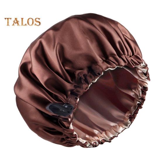 

Ночной колпак с резинкой, двухслойный, очень большой, атласный, гладкий, высокой плотности, женский, с косичками, вьющийся, ночной колпак для сна для домашнего салона кофейный