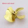 RC-Boot Modell Metallpropeller 4-Blätter 4mm Welle Rechts Linkshändig 55mm 60mm Für RC-Boot Angelköder Schlepper Marine Kreuzfahrtschiff ROV