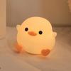 Veilleuse LED Canard mignon Animaux de dessin animé Lampe en silicone pour enfants Capteur tactile Minuterie USB Rechargeable pour cadeaux d'anniversaire