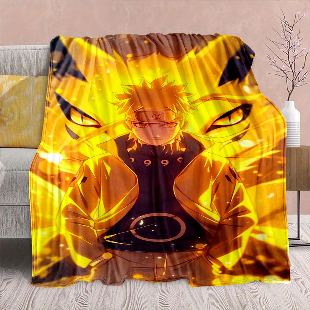 Naruto Anime Flannel Blanket - Soft Warm Perfect for Sofa, Bedding Camping Travel Office Home Decor