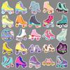 50 Colorful Cartoon Roller Skate Waterproof Stickers for Laptops, Water Bottles, and Notebooks