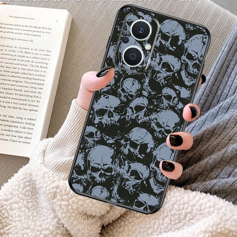 

Skeleton Skull Art Case For OPPO Reno 12 F 13 13F 11F 8T 7 8 10 Pro OPPO Find X8 Pro X6 X3 X5 Lite Cover Fundas OPPO Find X8 Pro