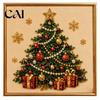 Holiday DIY Projects for Family Christmas Faux Pearl Painting Art Kit with Frame, Santa Decorative Wall Making Beads Craft Adults Beginner,