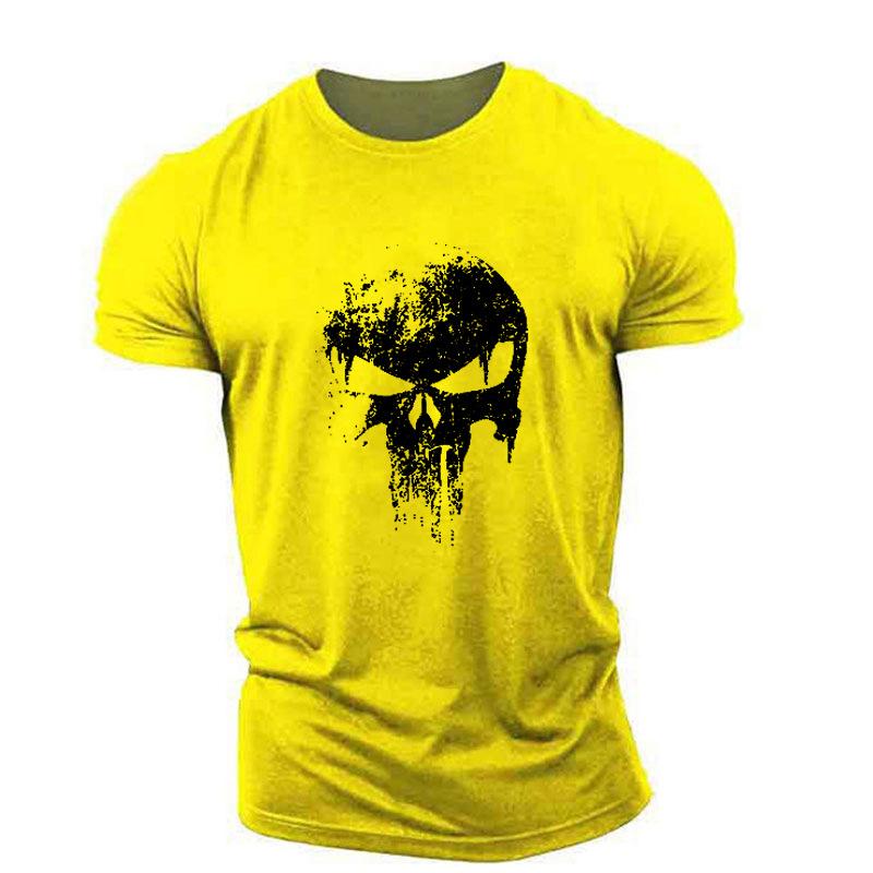Summer Sports Loose Large Size Cotton Short Sleeve Men'S Training Running Muscle Simple Casual Fitness Short Sleeve T-Shirt