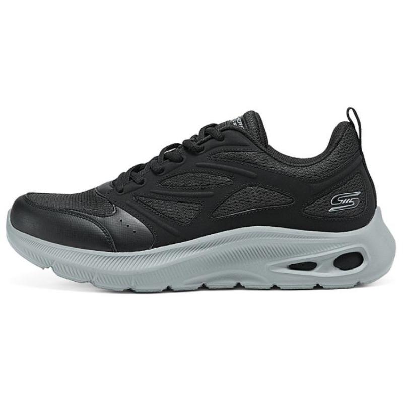Skechers AIR-COOLED MEMORY FOAM Men Low Top Durable Casual Shoes Black 118077-BLK 39.5