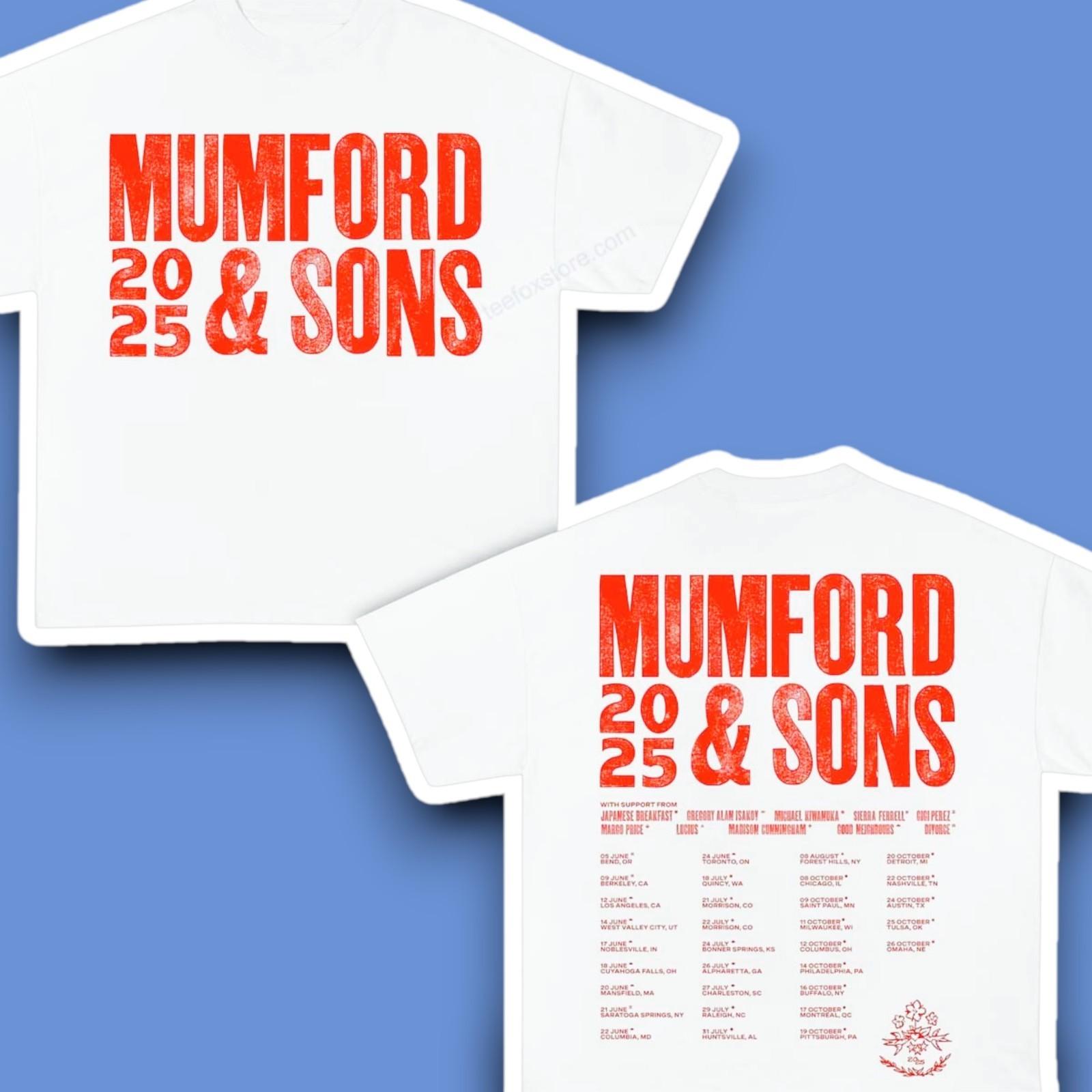Mumford and Sons Tour 2026 Shirt All Size S-4XL Fan Gift S