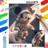 Astronaut Mickey Mouse Digital Oil Painting Art Kit DIY Handmade Home Decoration Gift