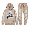 Completo felpa con cappuccio invernale da uomo con stampa Gojo Satoru di Jujutsu Kaisen Tuta casual spessa streetwear