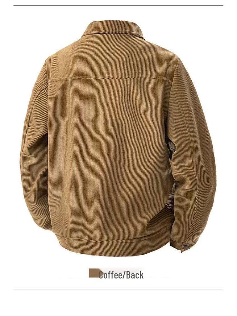Japanese Retro Lapel Workwear Jacket - Men's Casual Loose Trendy Top for Spring and Autumn