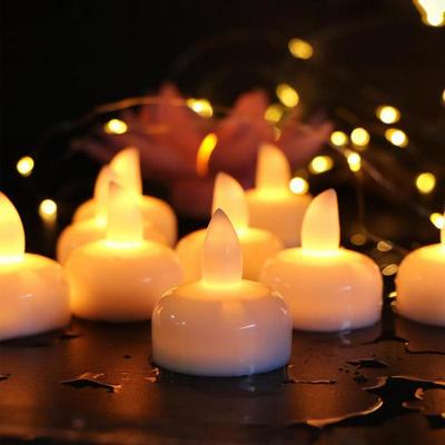 Bougies Flottantes LED Bougies d'Eau Bougies Chauffe-Plat Flottantes 12 Pièces Bougies Chauffe-Plat Flottantes Étanche à Activation par l'Eau Table