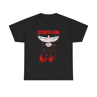System Of A Down T-Shirt Dove Overcome Official Band Black New Unisex T-Shirt