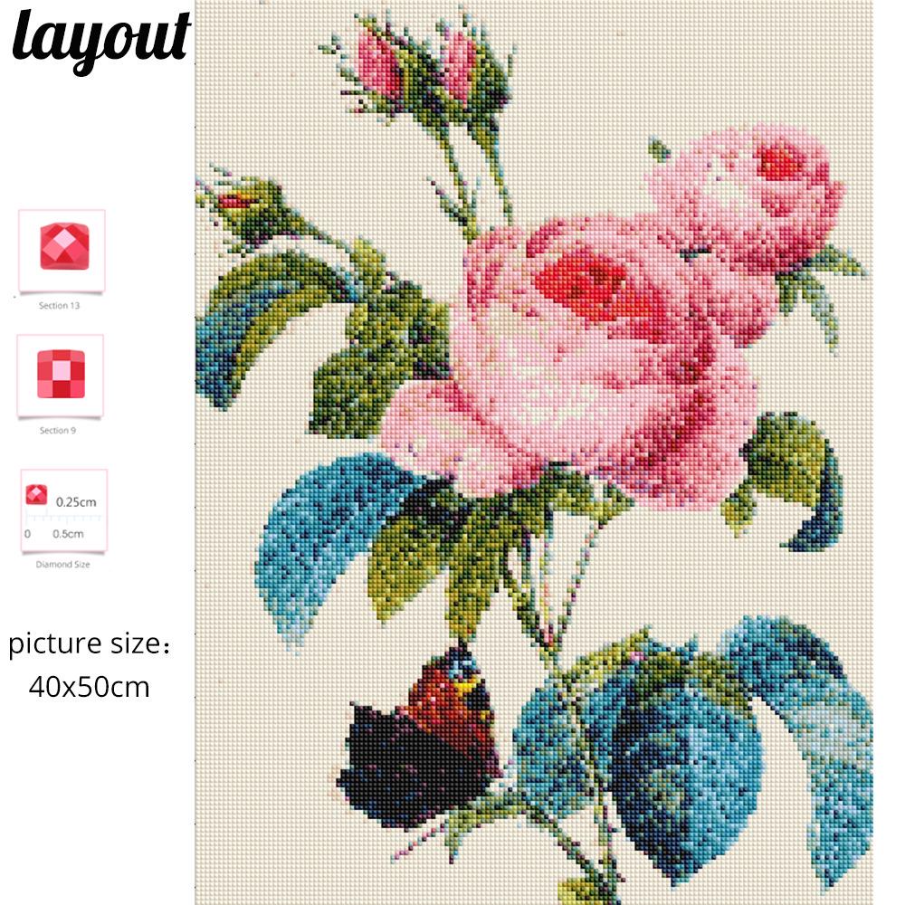 

Huacan Алмазная картина Квадратный цветок Полный дисплей Алмазная мозаика Растение DIY 5D Вышивка Кристалл 20*30 cm