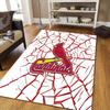 St.Louis Cardinals Flannel Pattern Square Carpet,Area Rug,Carpet Rug for Living Room Bedroom Sofa Playroom Decor,Non-slip Floor Mat